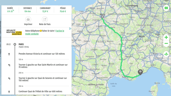 Comment savoir combien coûte un trajet en voiture sur Mappy ?