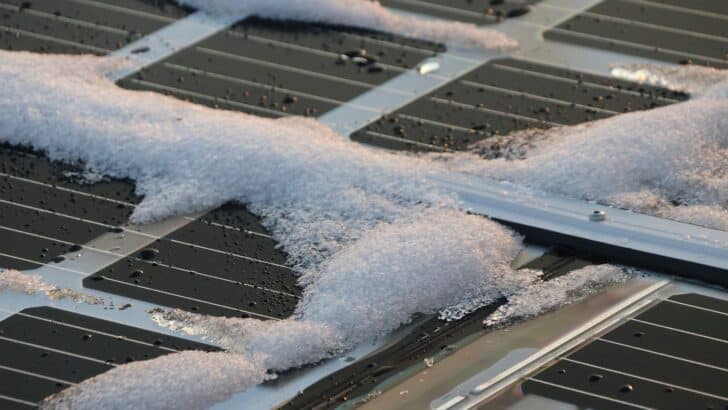 Fonctionnement d’un panneau solaire en hiver